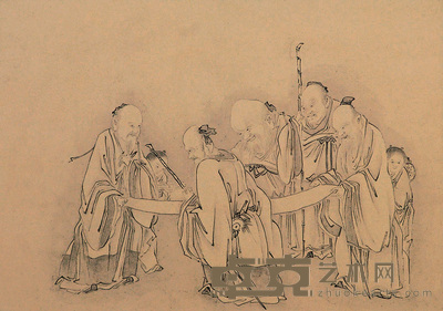 佚名 人物 镜心 19×27cm