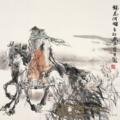 周荣生 1999年作 锡尼河畔 镜心 68×68cm