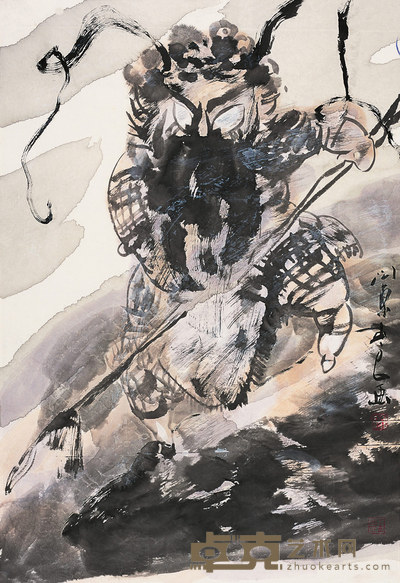 关玉良 戏曲人物 镜心 81.5×55.5cm