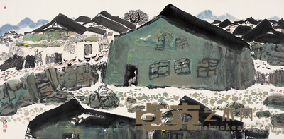 张修竹 清水居 镜心 68×137cm