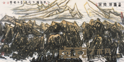 李宝林 2005年作 西疆风骨图 镜心 68×136cm