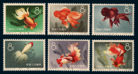 ★○1960年特38金鱼邮票十二枚全新二套