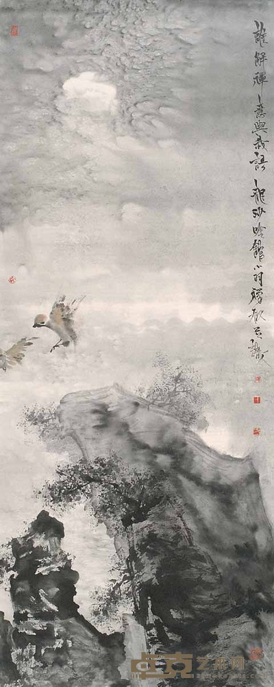 王小羽 谁解蝉忌与我语 镜心 138×56cm