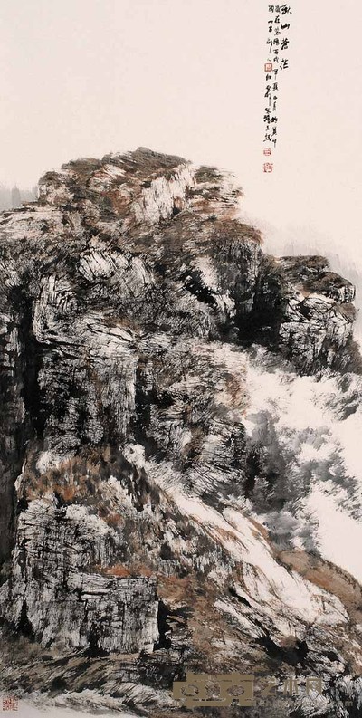白云乡 秋山苍茫 镜心 138×70cm
