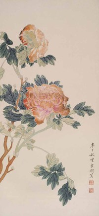 陈东湖 花卉 立轴