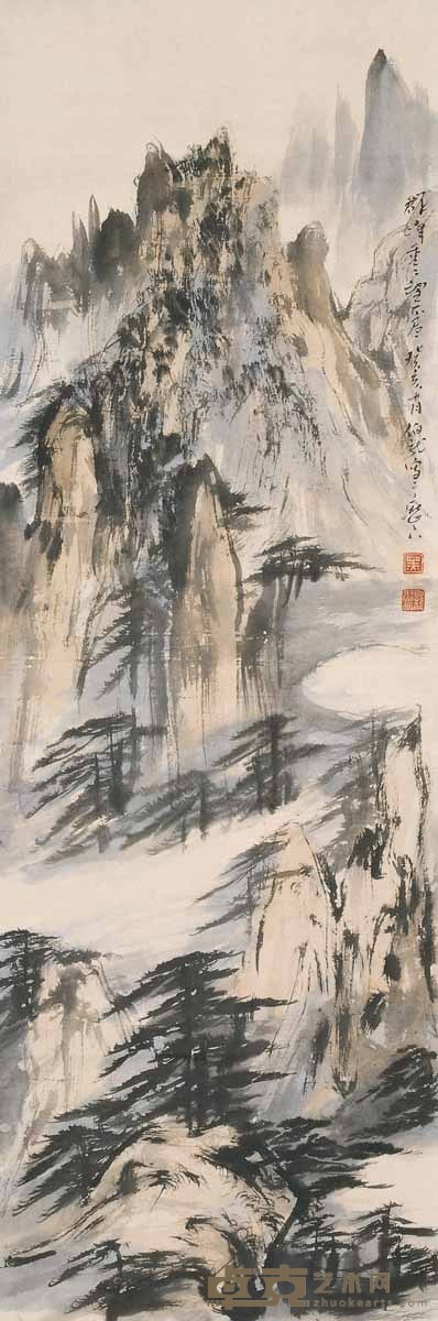 黑伯龙 山水 立轴 137×47cm