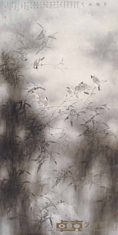 连俊洲 花鸟 镜心 201×102cm