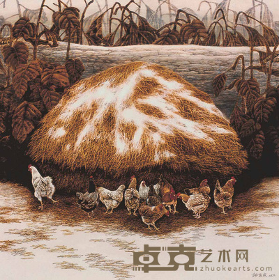 郝友友 初冬 镜心 70×70cm