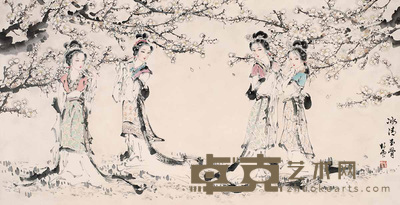 刘静云 冰清玉骨 镜心 95×175cm