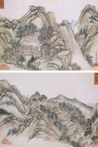 钱维城 山水 镜心