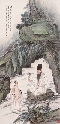 顾坤伯 1893年作 授课图 立轴