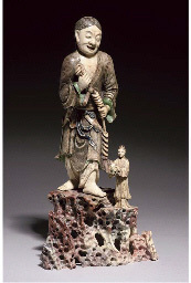 17th/18th Century A soapstone figure of Liu Hai