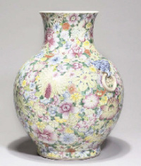 early 20th century A millefleur decorated vase