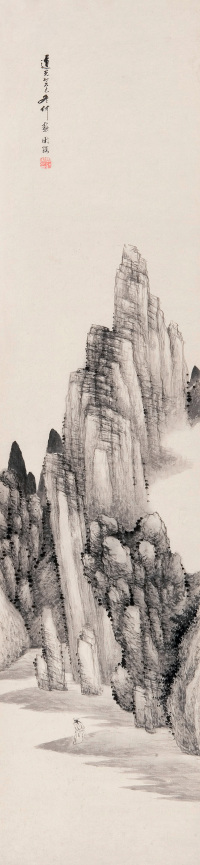 周镐 癸巳（1833年）作 山水 立轴