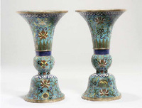 late 18th century A pair of Cloisonne vases， gu