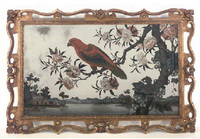 18th Century An Export reverse glass painting