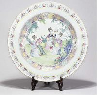 YONGZHENG A LARGE FAMILLE ROSE DISH