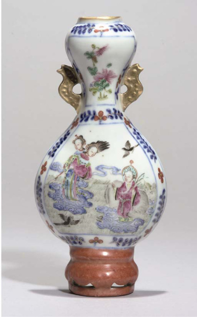 18th Century A Famille rose wall vase
