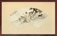 19TH CENTURY FOUR FRAMED FAN LEAVES