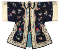 A BLUE INFORMAL ROBE AND APRON SKIRT