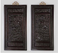 19th Century A pair of wooden rectangular panels