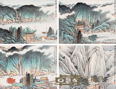 宋玉麟 四季山水 镜心 31.5×40.5cm