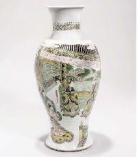 Kangxi A Famille verte baluster vase