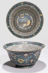 17th century A cloisonne enamel bowl