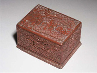 16th/17th Century A rectangular cinnabar lacquer box and cover