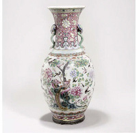 19th Century A famille rose baluster vase