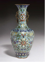 early 19th Century A Cloisonne enamelled baluster vase