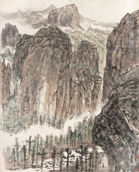 李可染 雁荡山 镜心