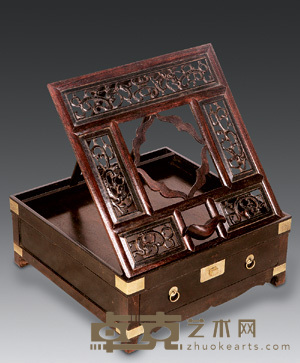 清 紫檀镜台 45×45×18cm