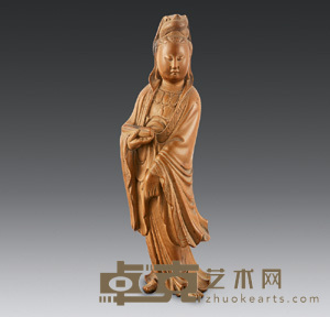 明 黄扬木观音 高23cm