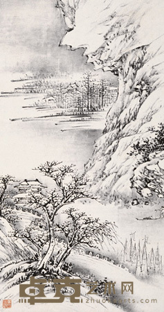 吴炎初 山水 立轴 89×48cm