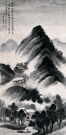 吴石僊 1885年作 山水 立轴