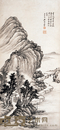 吴琴木 1940年作 山水 立轴 73×734cm