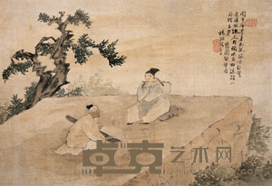 梁于渭 人物 镜心 28×40cm
