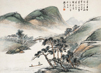 杨伯润 山水 镜心