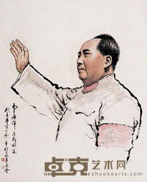 刘春华 1968年作 毛主席像 立轴 96×78cm