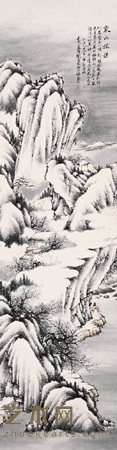 张寄凡 山水 立轴 144×39cm