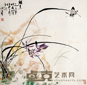 田雨霖 1986年作 幽香 立轴 66×66cm