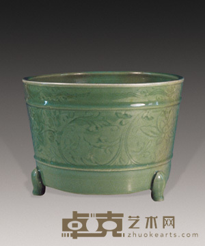 明 龙泉刻花花盆 直径26cm