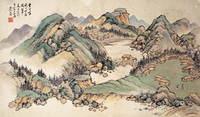 李振先 山水（三张） 册片