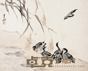 墨林 芦雁 册页（八开选一） 28×33cm×8