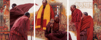 莫大林 六个喇嘛（三联幅）