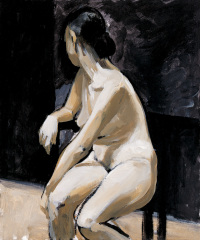马冰 2000年作 坐着的女人体