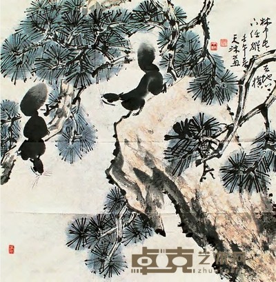 姚天沐 林中天地 镜心 65×65cm