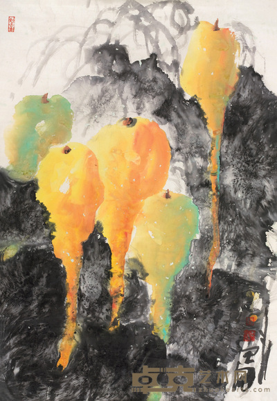 李魁正 葫芦 镜心 96×65cm