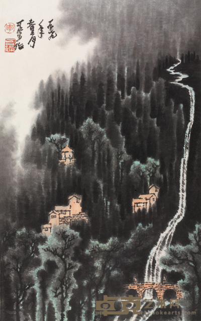 李可染 1979年作 山水 镜心 67×41.5cm